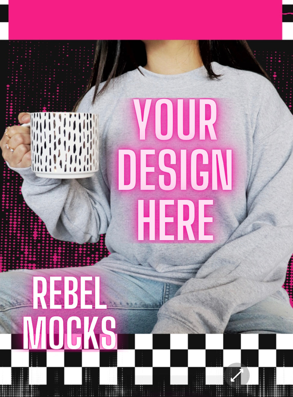 Ash Gray Sweatshirt Model Mock Up TRENDING