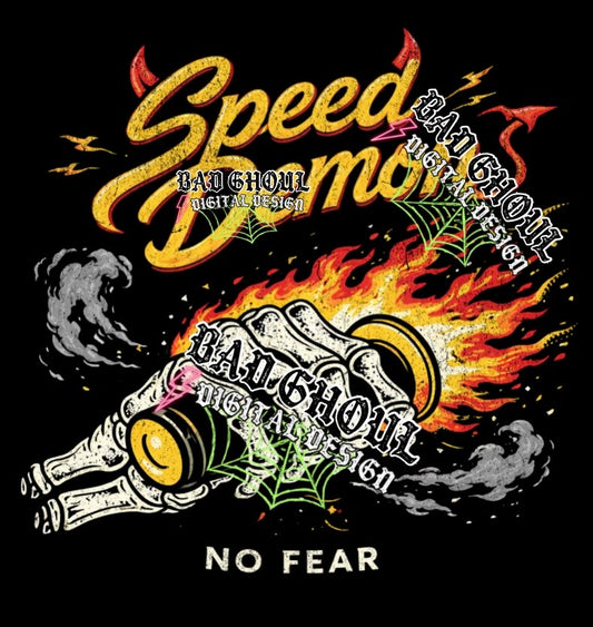 Speed Demon| Black Fabric | PNG DOWNLOAD