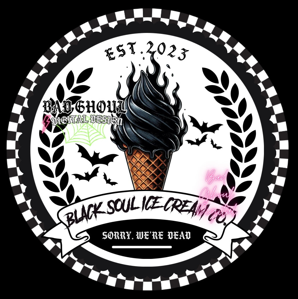 Black Soul Ice cream Co. PNG Download