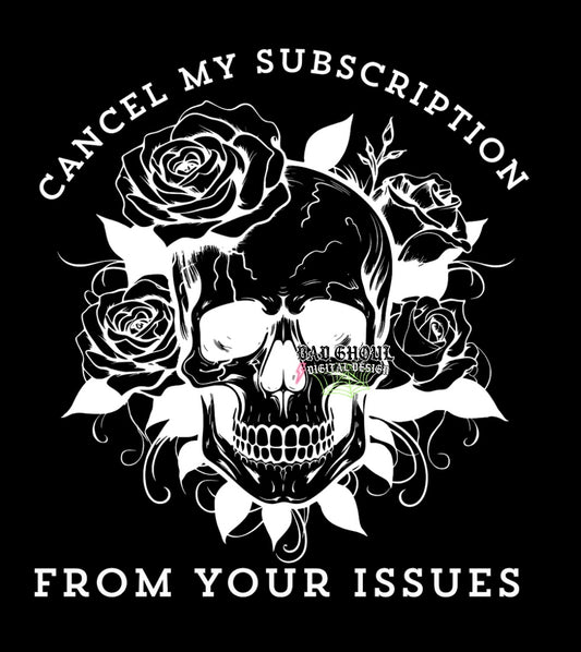 Cancel My Subscription PNG download black and white 2 files