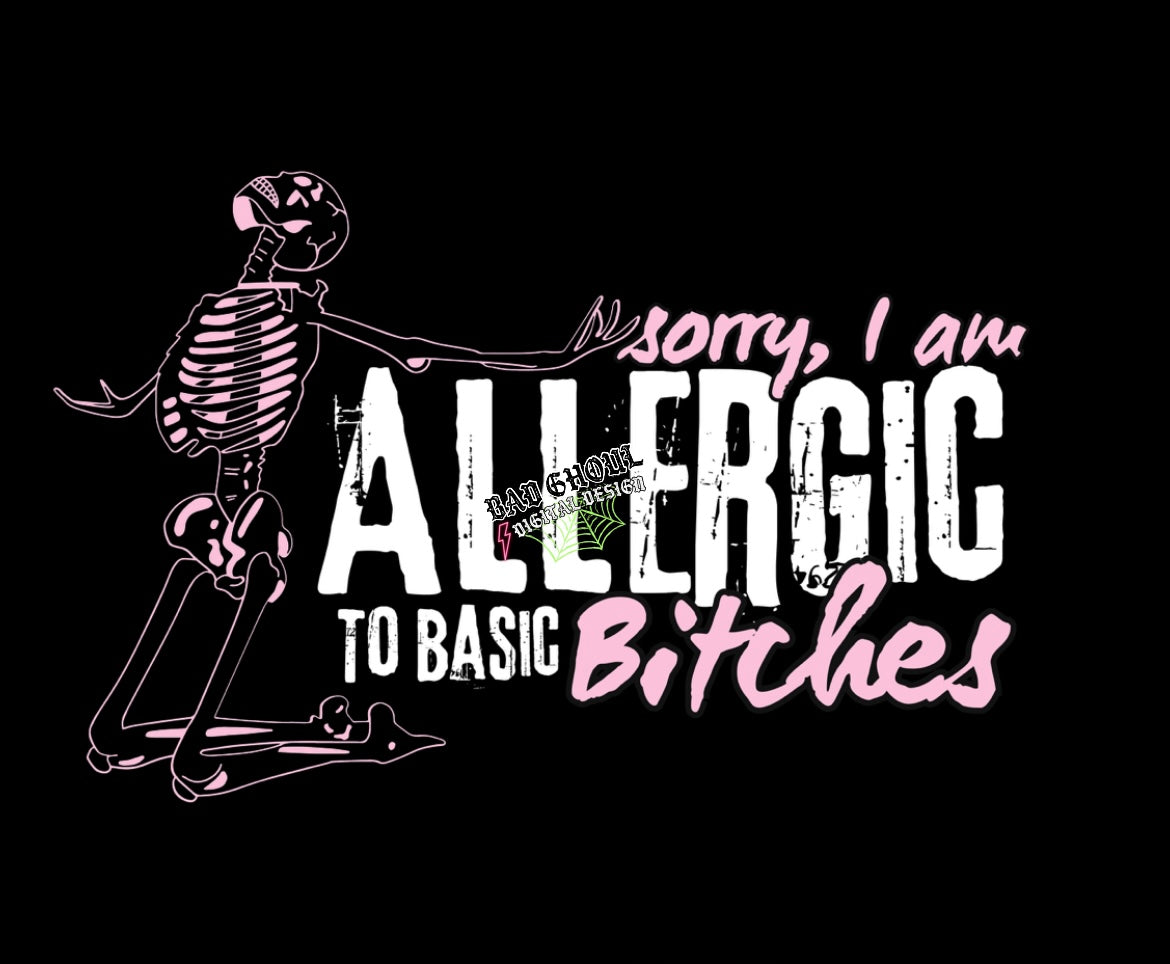 Sorry I Am Allergic PNG Download