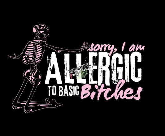 Sorry I Am Allergic PNG Download