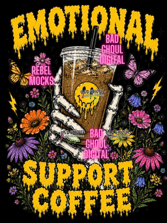 Emotional Support Coffee|PNG DOWNLOAD