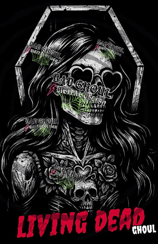 Living Dead Ghoul Black Fabric PNG DOWNLOAD