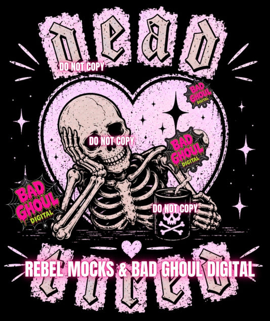 Dead Tired | Black Fabric|PNG DOWNLOAD