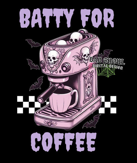 Batty For Coffee PNG Download