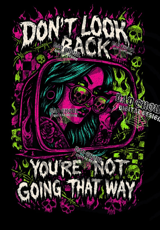 Dont Look Back- 2 Files- Black Fab Only PNG DOWNLOAD