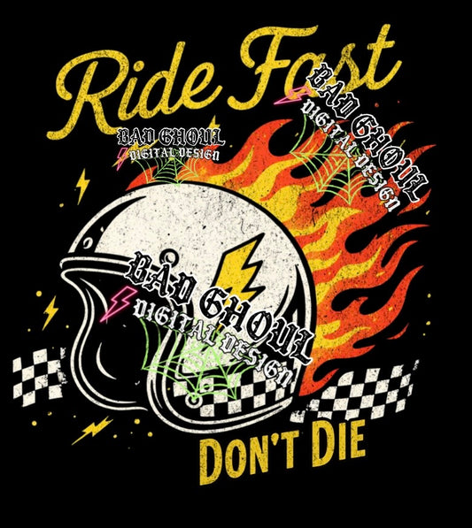 Ride Fast | Black Fabric | PNG DOWNLOAD