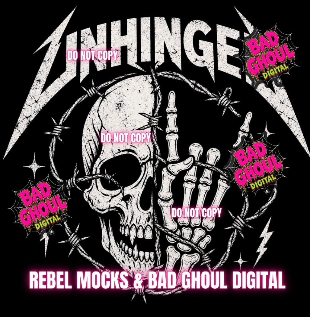 Unhinged | Black Fabric|PNG DOWNLOAD