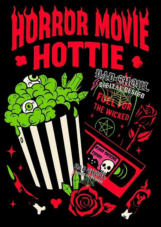 Horror Movie Hottie PNG Download Black Fabric Only