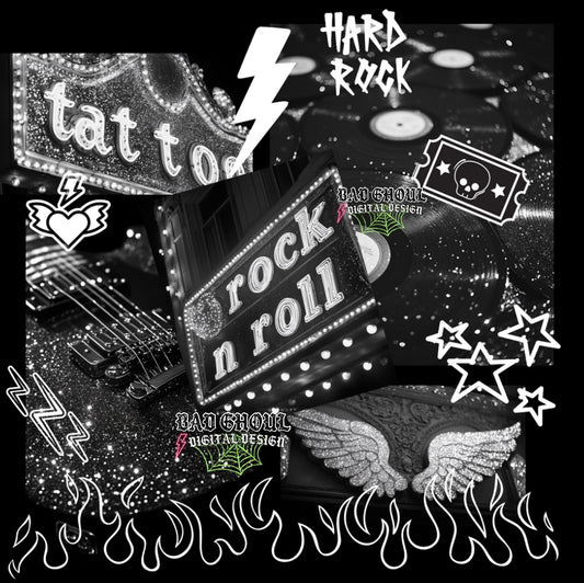 Rock N Roll PNG Download- BEST on black fabric