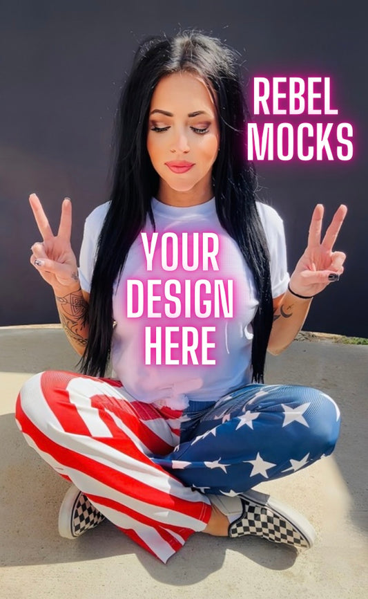 Patriotic White Tee  Mockup IRL