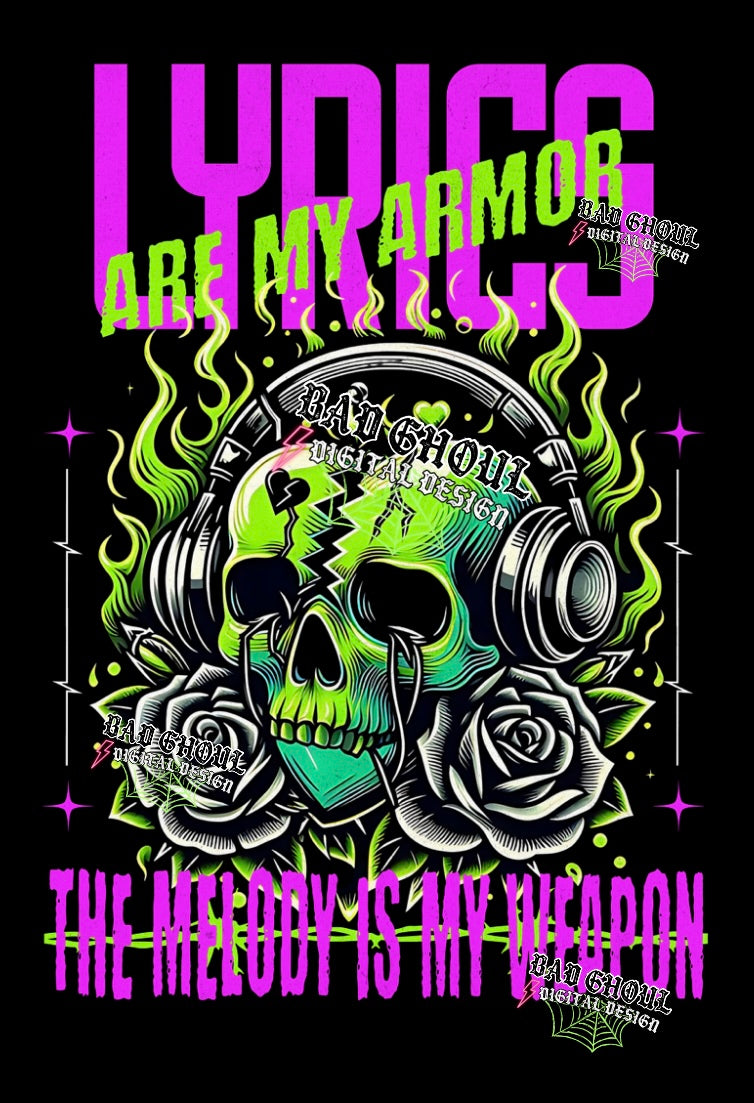 Exclusive Lyrics are my armor PNG Download for BLACK FABRIC ONLY