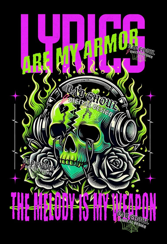 Exclusive Lyrics are my armor PNG Download for BLACK FABRIC ONLY