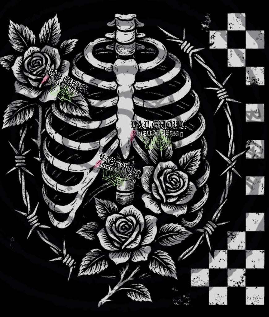 Checkered Ribs PNG DOWNLOAD Black Fabric Only