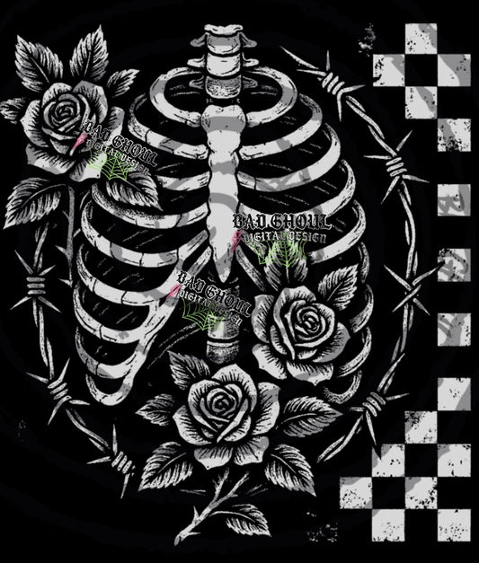 Checkered Ribs PNG DOWNLOAD Black Fabric Only