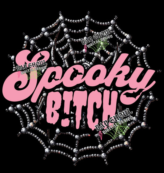 Faux Bling Spooky Bitch PNG download