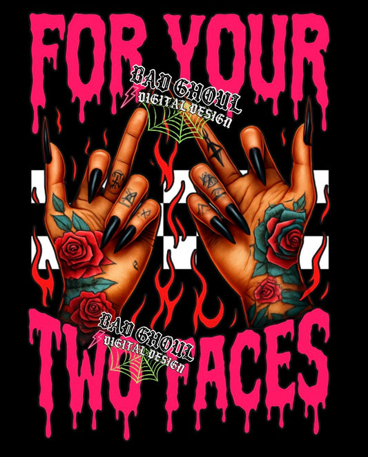 For Your Two Faces PNG Download best on black