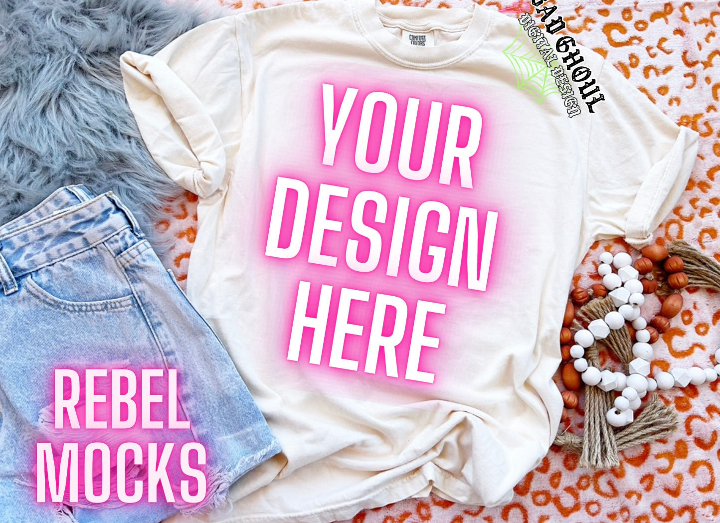 CC Ivory Boho Vibes TRENDING Flat Lay Mock up