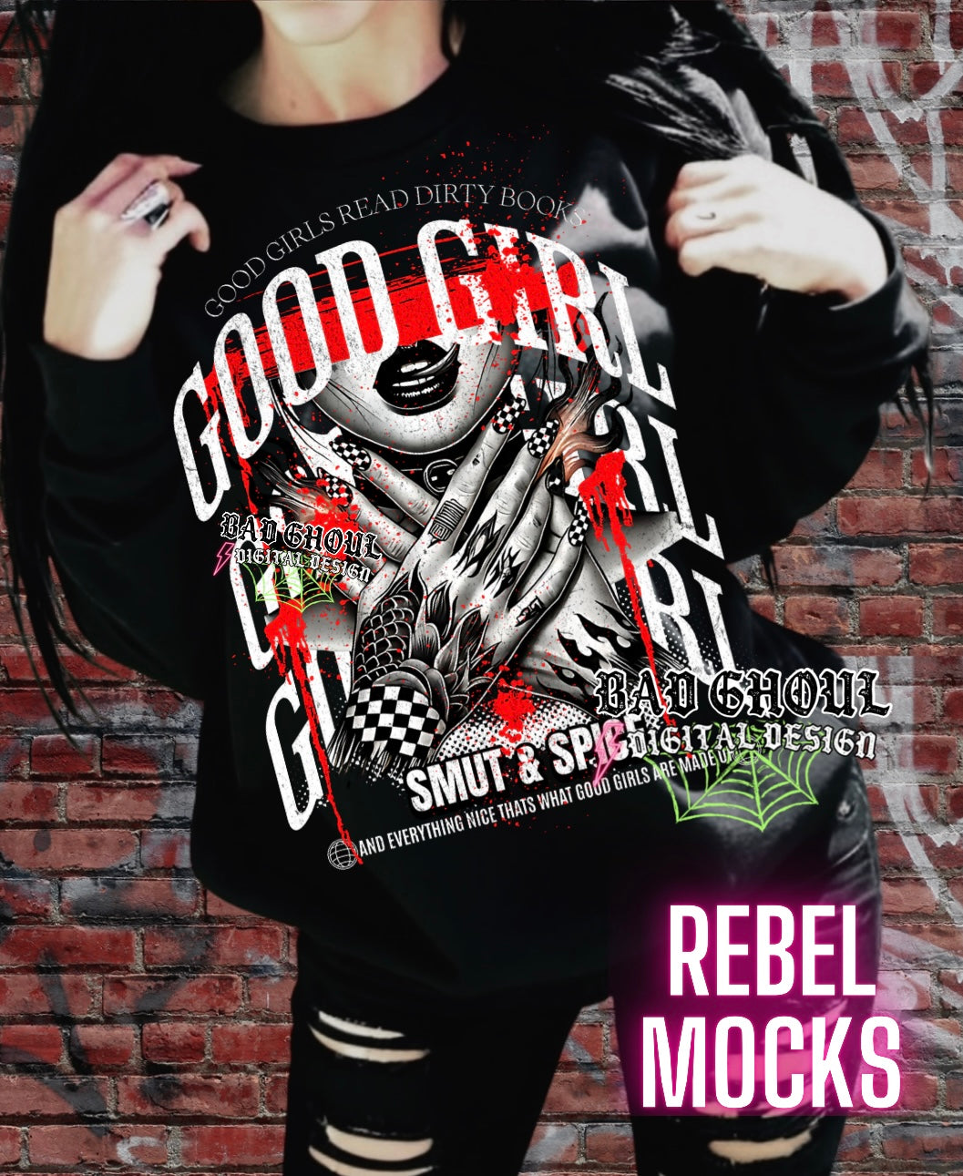 Exclusive Good Girl PNG Download - Black Fabric Only