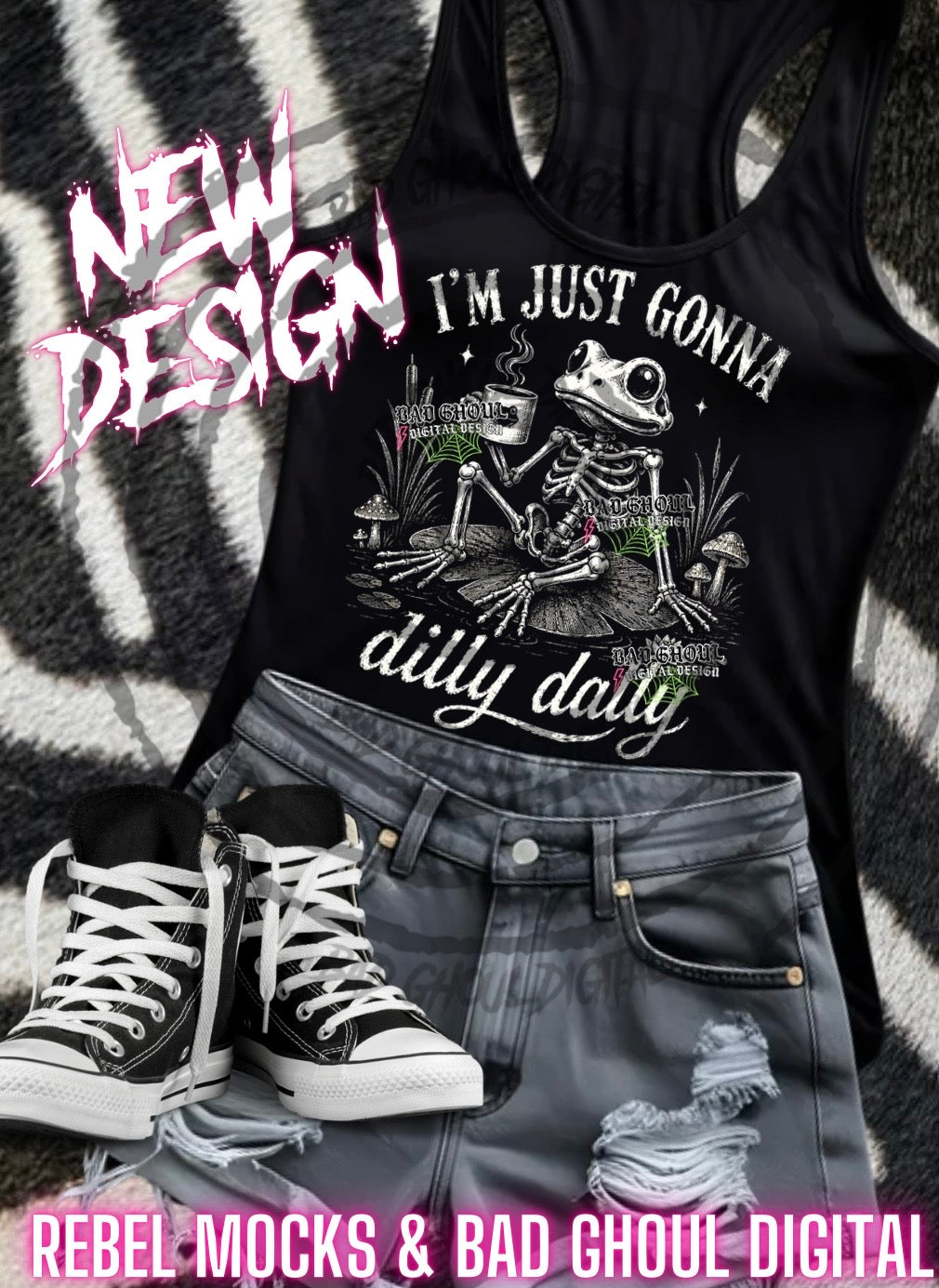 Silly Frog Bundle | Black Fabric|PNG DOWNLOAD
