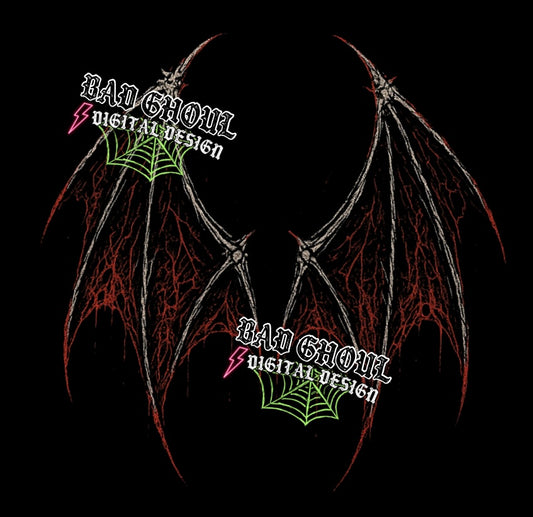 Wings PNG DOWNLOAD black fabric only