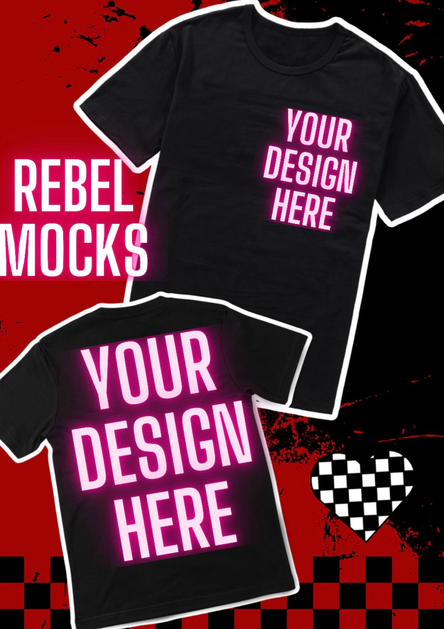 Black Tee Mock Up TRENDING