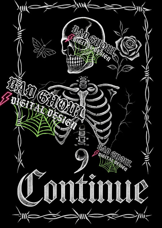 Continue- Black Fab Only PNG Download