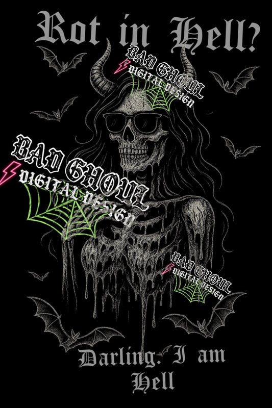 Darling I Am Hell BLACK ONLY PNG Download