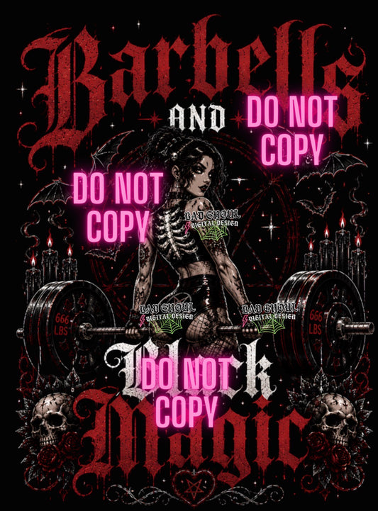 Barbells & Black Magic| PNG DOWNLOAD| Black Fabric