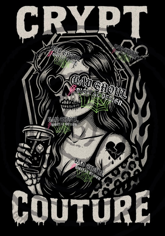 Crypt Couture Black Fabric PNG DOWNLOAD