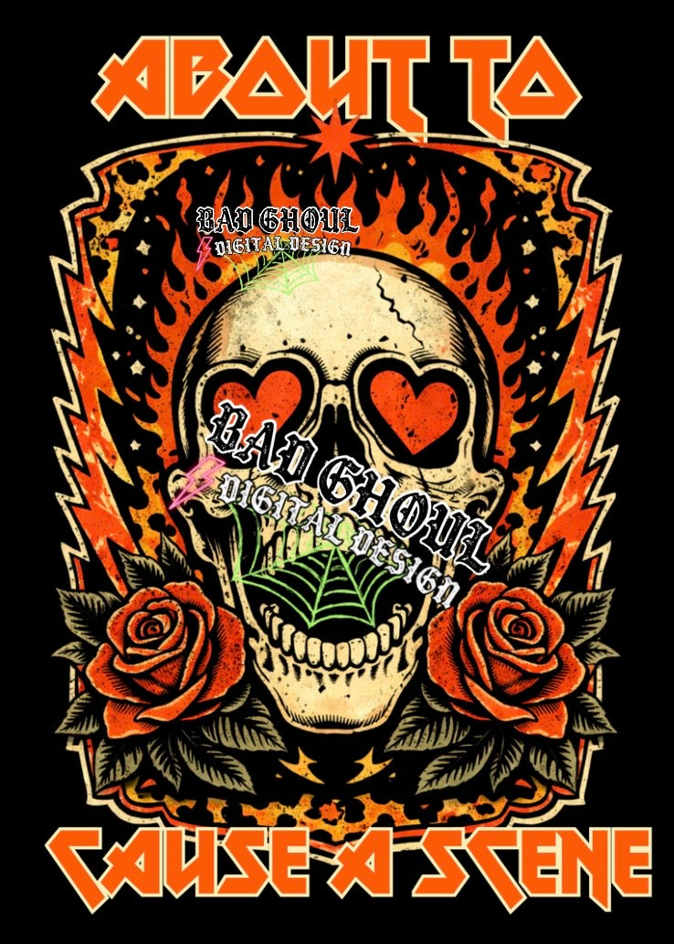 Cause a Scene| Black Fabric |PNG DOWNLOAD