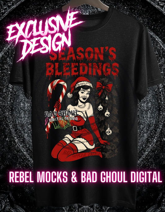 Exclusive Seasons Bleedings PNG DOWNLOAD Black Fabric ONLY