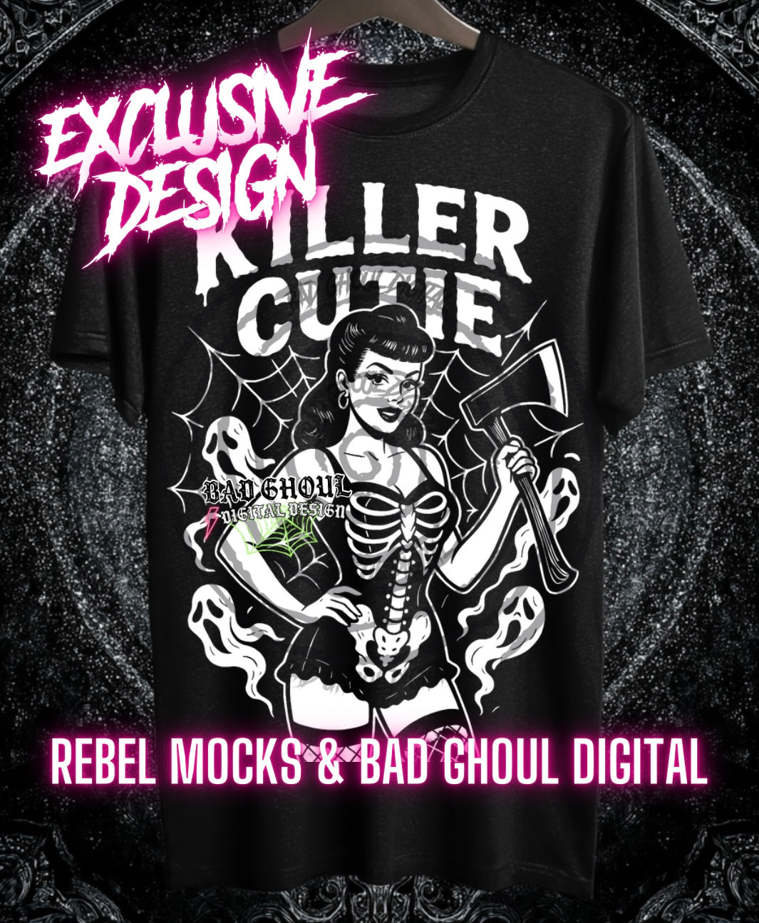 Exclusive Killer Cutie PNG DOWNLOAD Black Fabric ONLY
