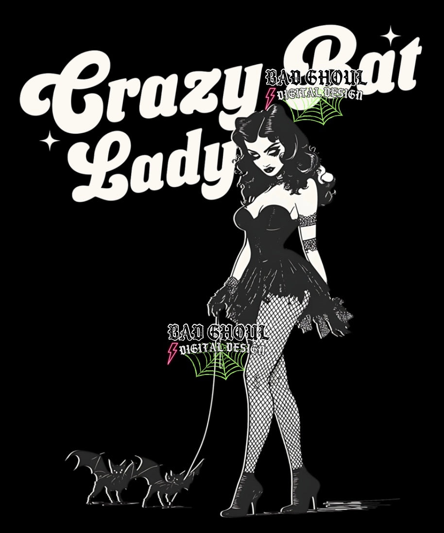 Crazy Bat Lady PNG Download