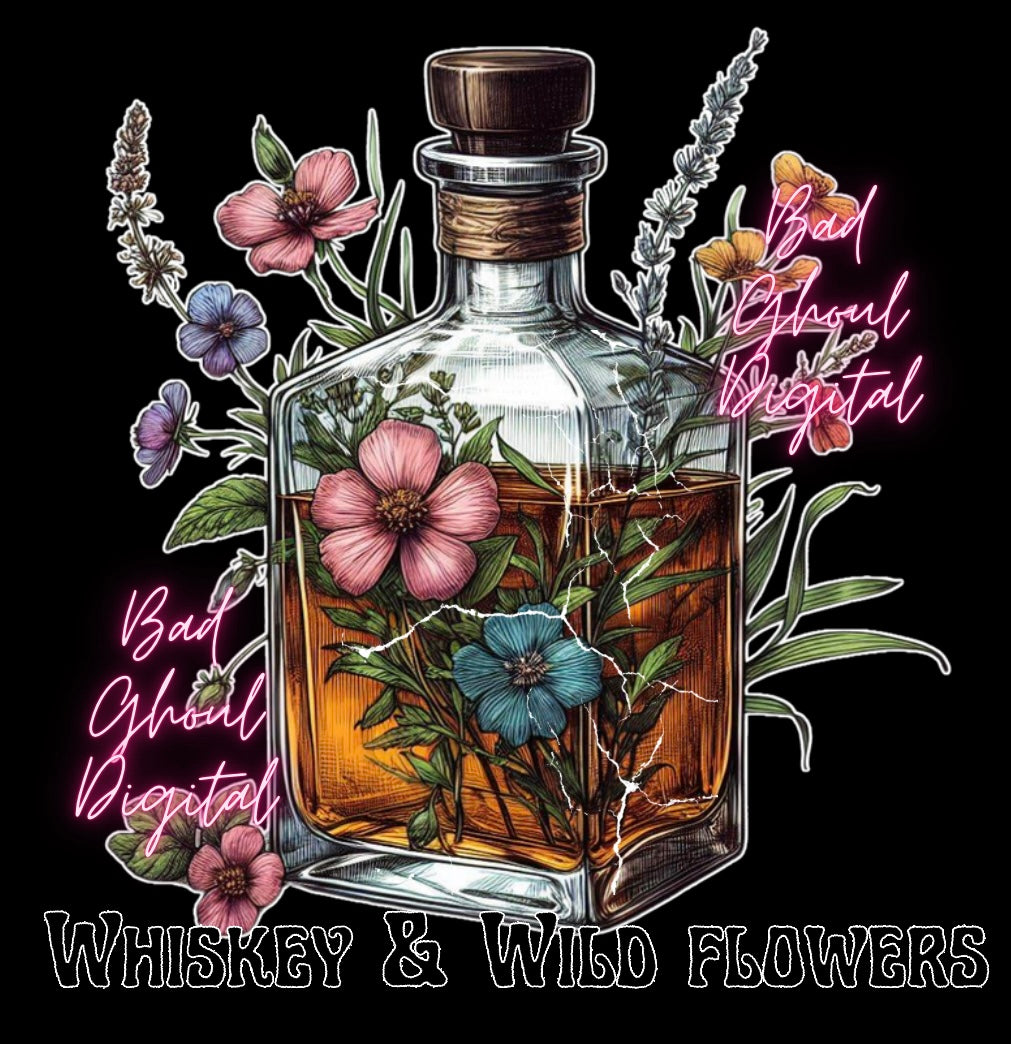 Whiskey & Wildflowers PNG