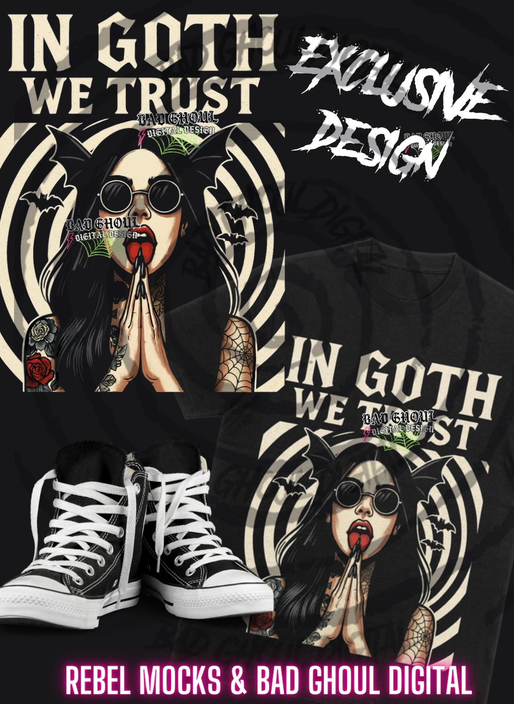 Exclusive In Goth We Trust PNG DOWNLOAD Black Fab Only