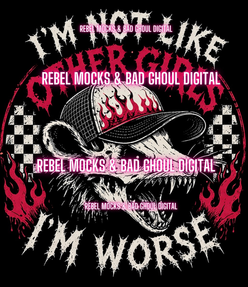 I’m Worse | Black Fabric Ultra Grunge |PNG DOWNLOAD