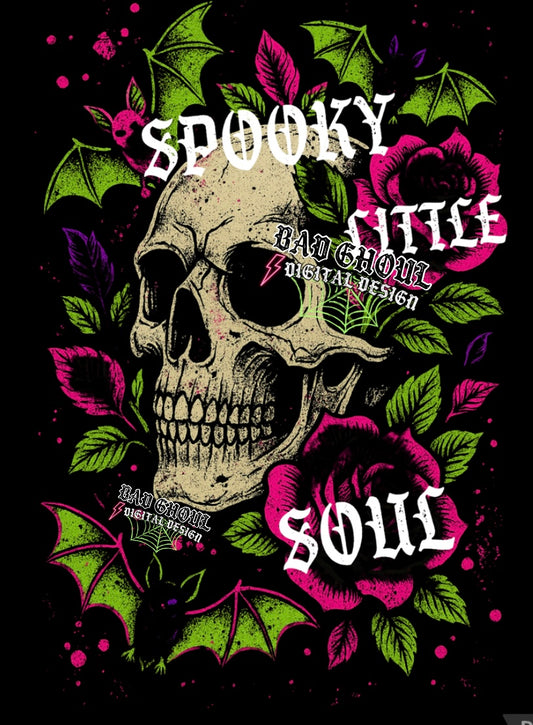 Spooky Little Soul PNG Download Black Fabric Only