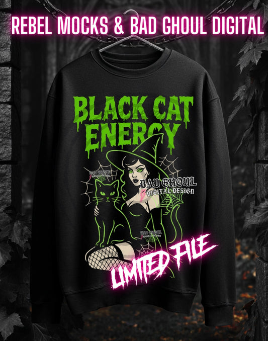 LIMITED Black Cat Energy PNG DOWNLOAD Black Fab Only