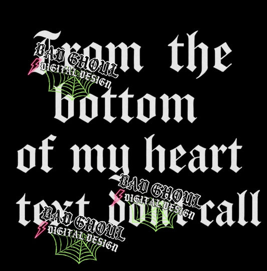 Text Don’t Call PNG DOWNLOAD