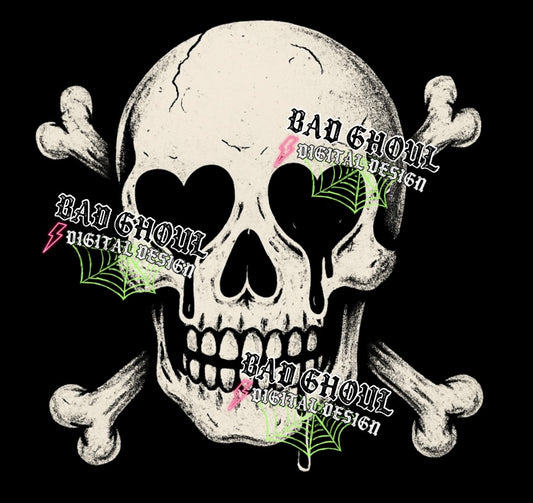 Skull and Bones PNG DOWNLOAD BLACK FAB ONLY