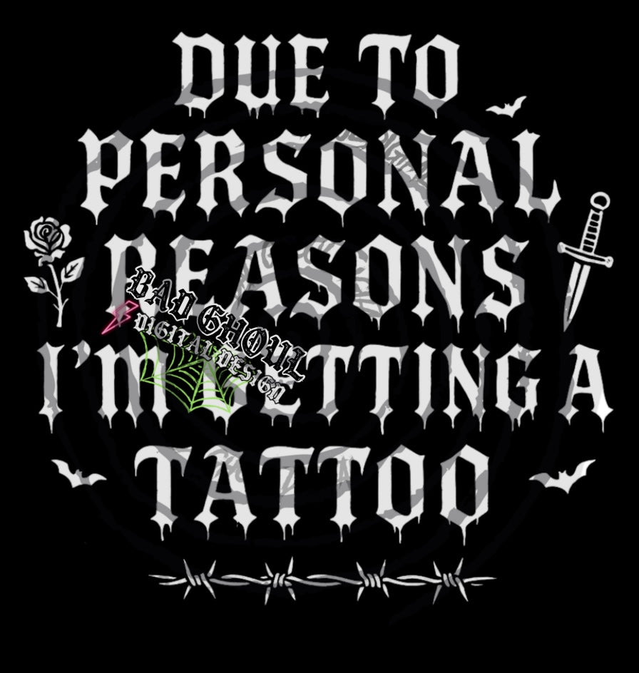 Due To Personal Reasons PNG DOWNLOAD Black Fab Only