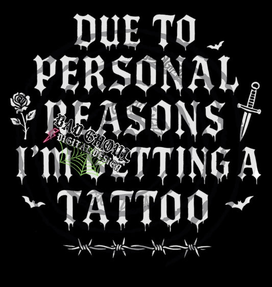 Due To Personal Reasons PNG DOWNLOAD Black Fab Only