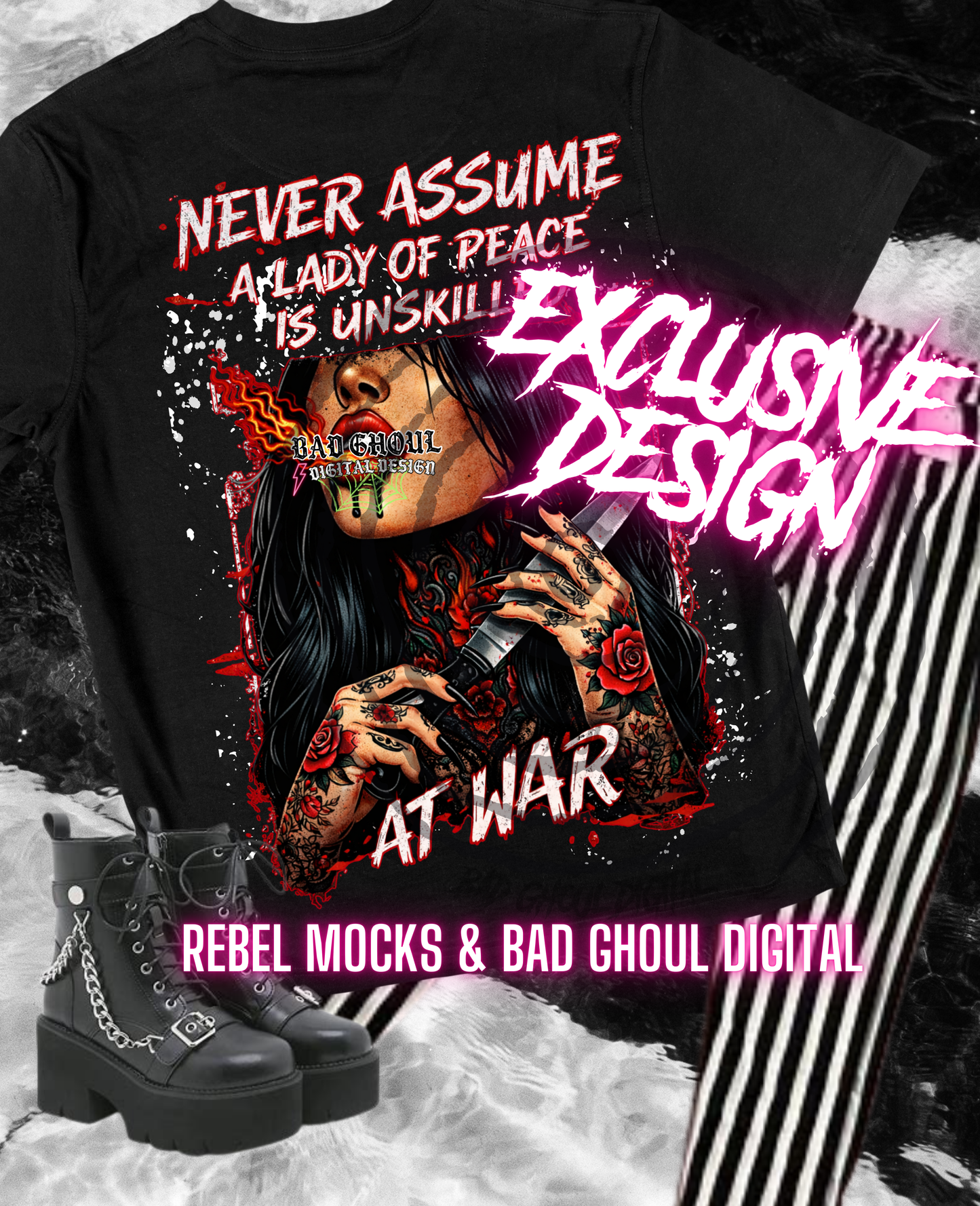 Exclusive| Never Assume | Black Fab Only  PNG DOWNLOAD