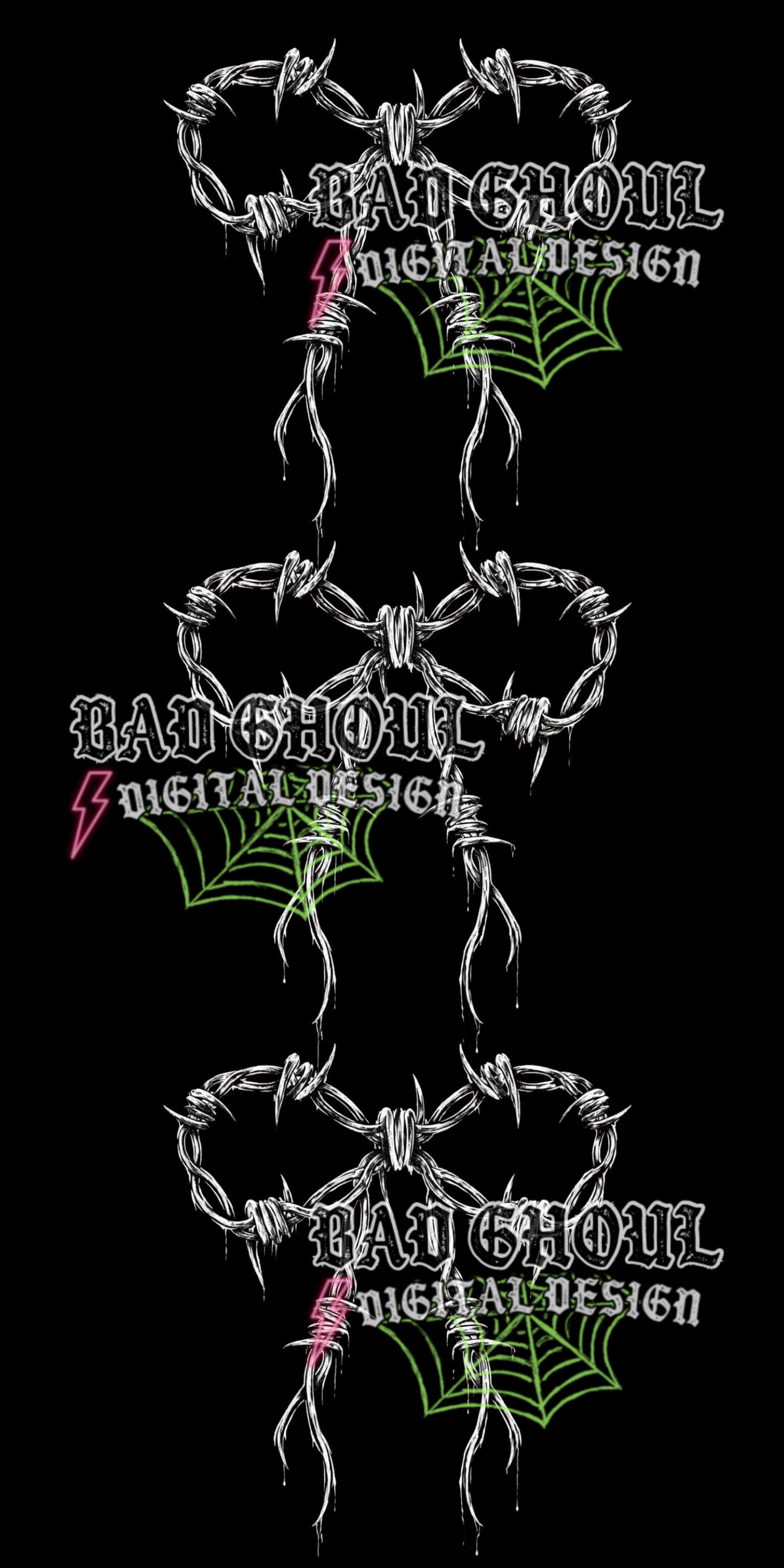 Goth Girlie + Chain Bow Sleeve | PNG DOWNLOAD BLACK FAB ONLY