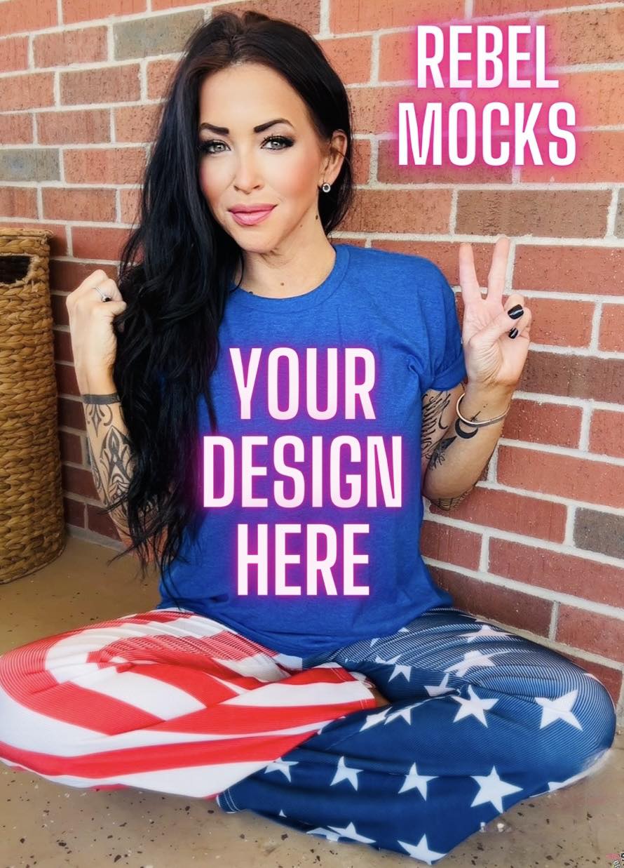 IRL Model Mock Heather Royal Patriotic Mock Up – Rebel Mocks & Badghoul ...