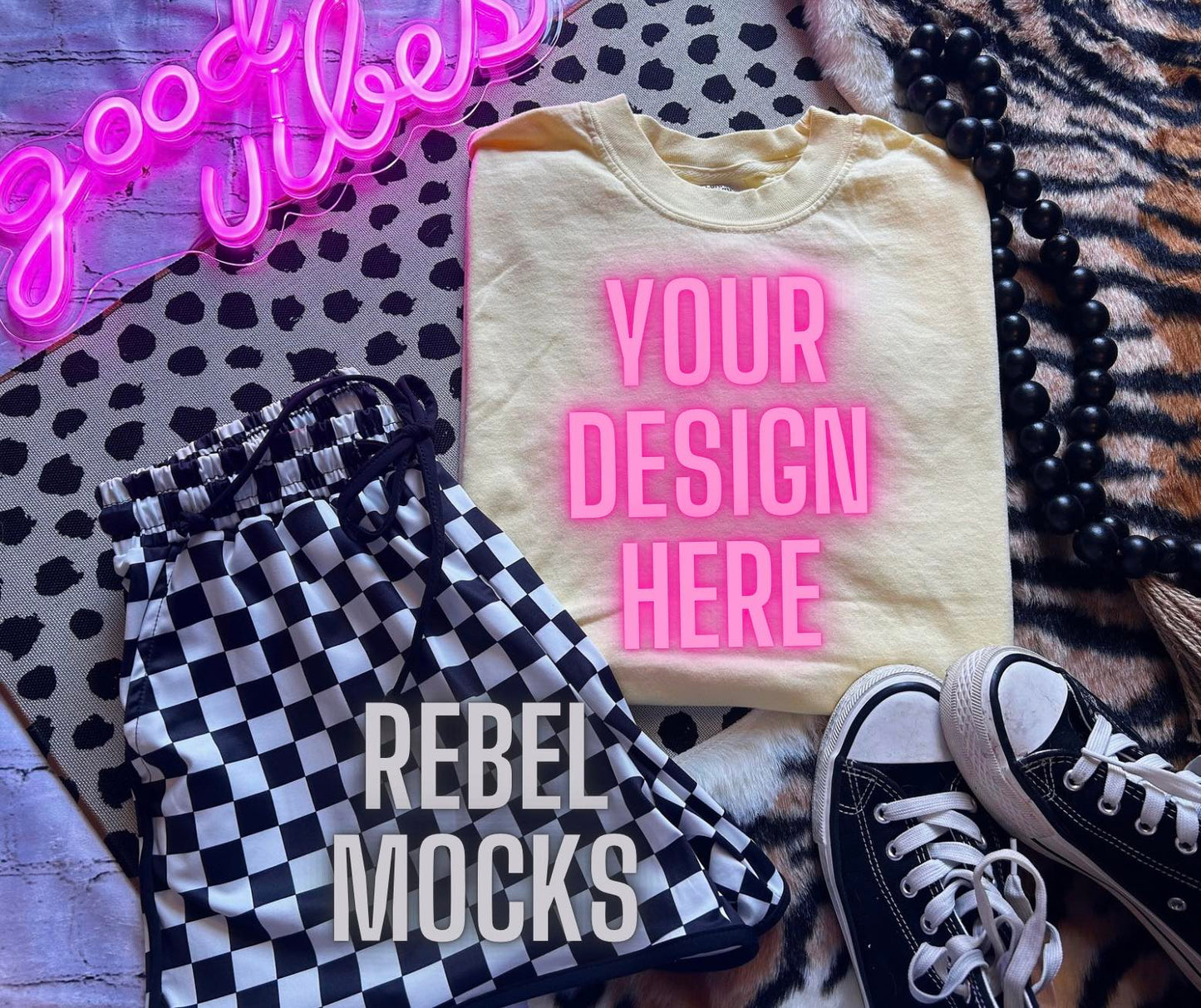 2 MOCKS CC Butter Trendy Flat Lay Mock up