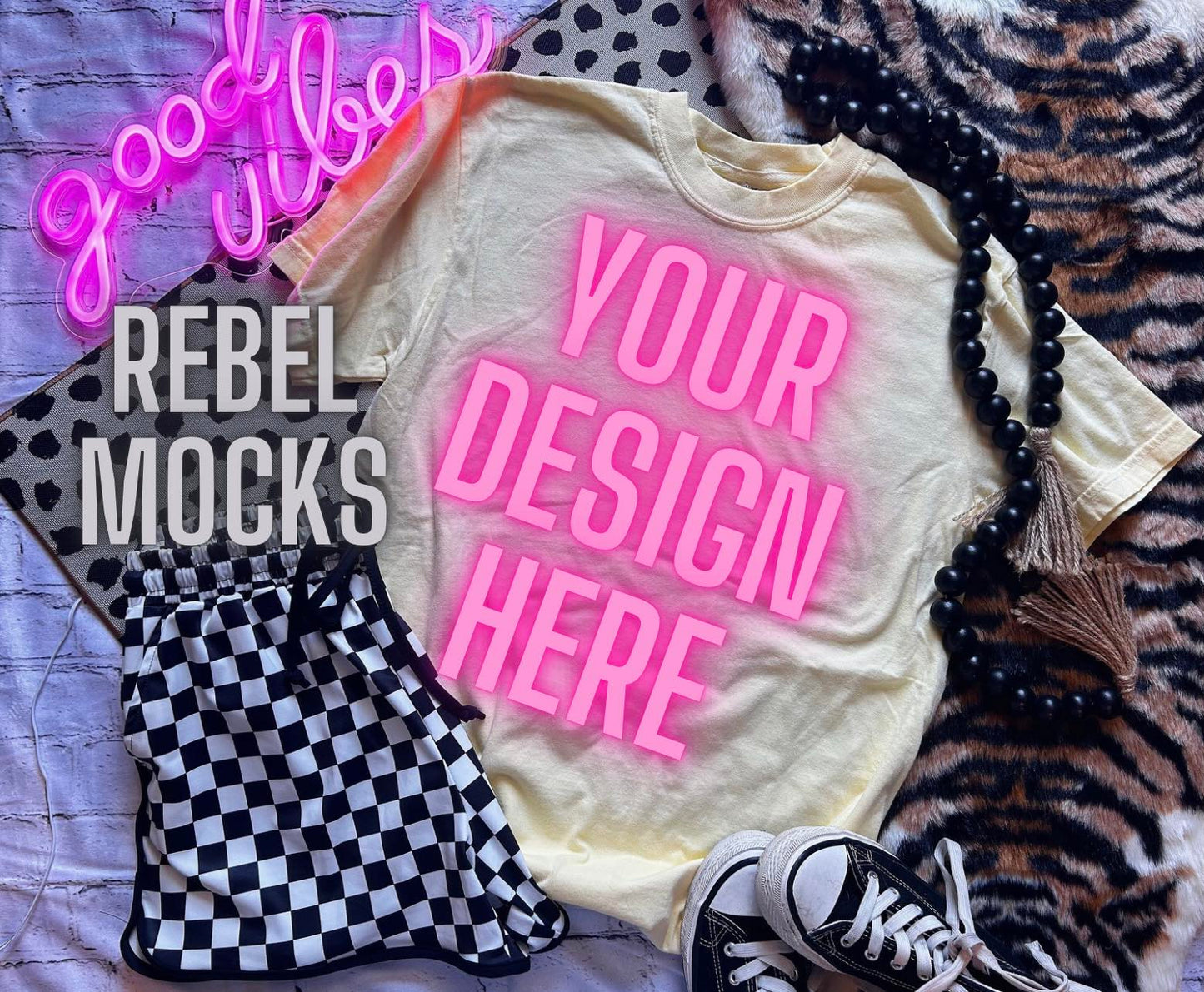 2 MOCKS CC Butter Trendy Flat Lay Mock up