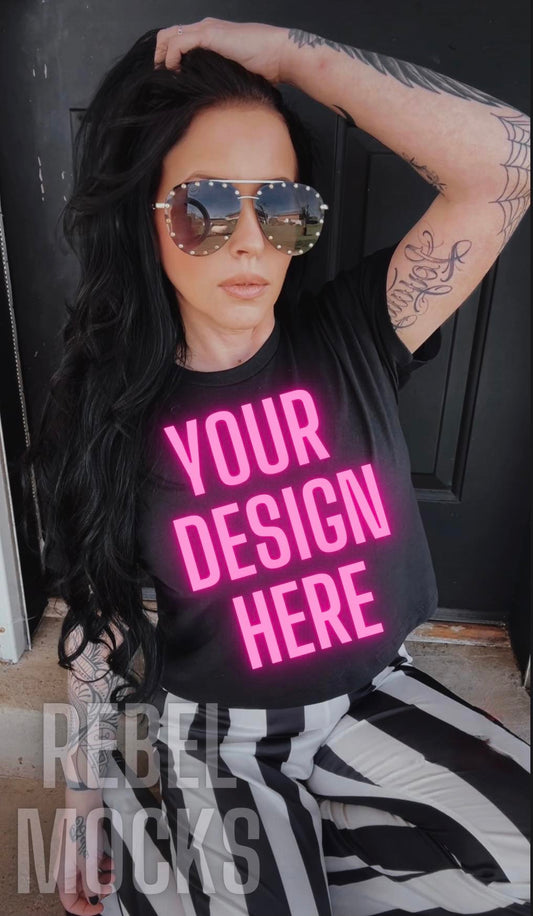 BUNDLE Black Tee IRL Alternative Edgy Trendy 3 MOCKS